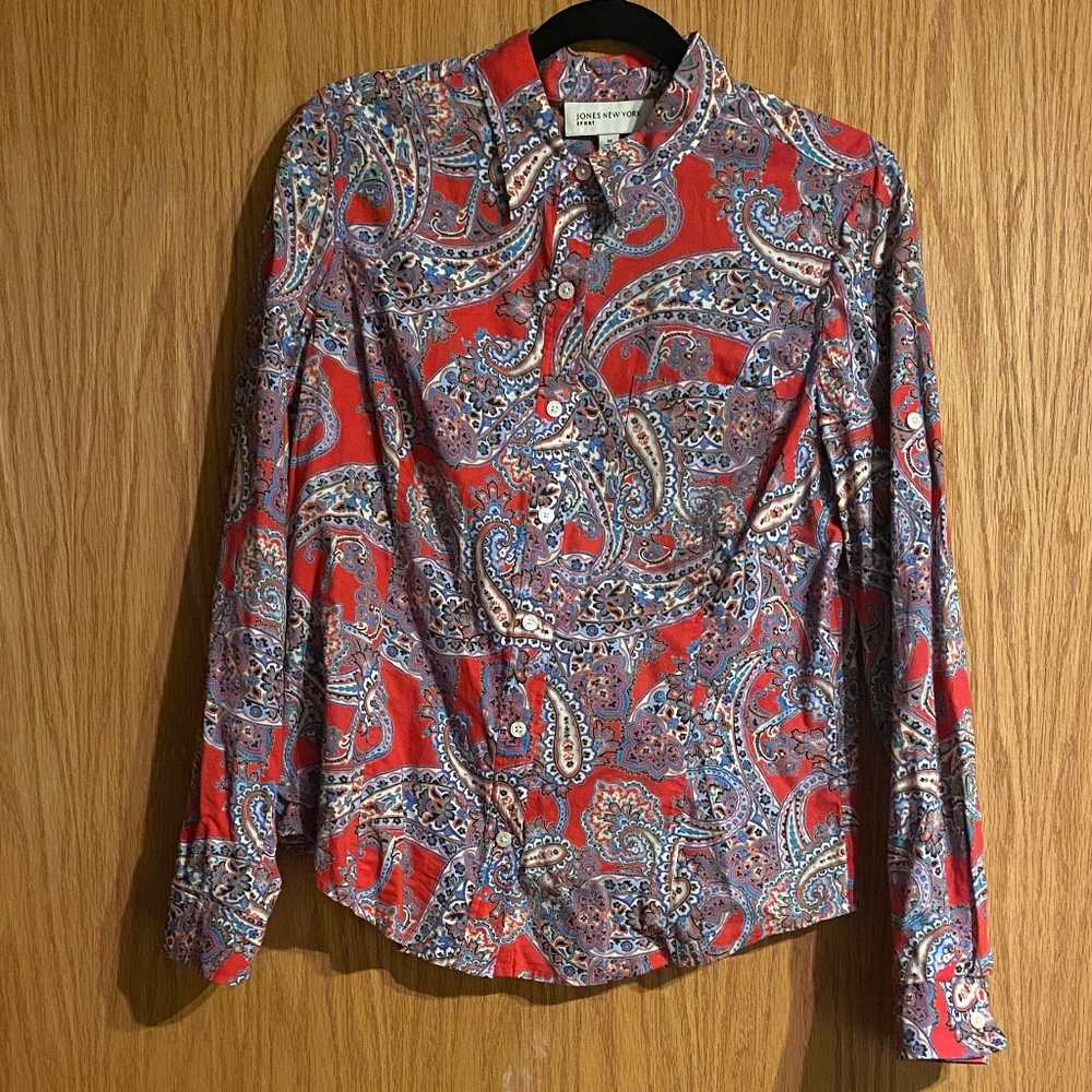 Jones New York Paisley Women's Dress Shirt